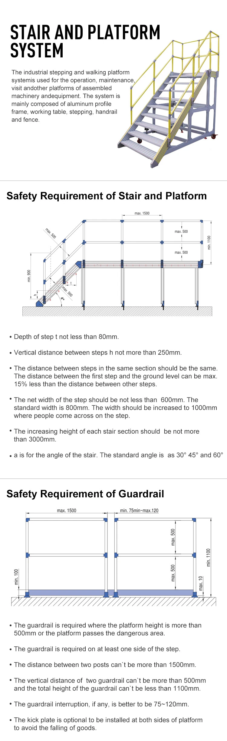 China Factory Big Stage Aluminum Frame Step Platform